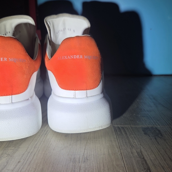 Alexander McQueen White Sneakers with Orange Accents - Picture 8 of 8